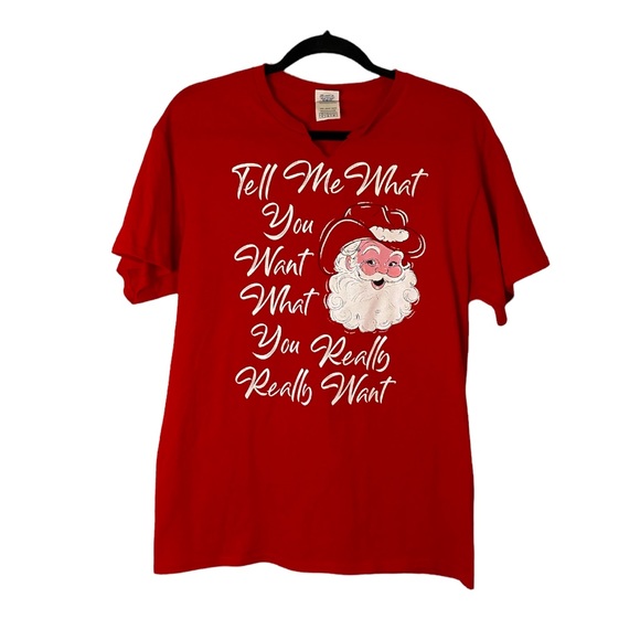 Women’s Red Santa T-Shirt Size Medium - Picture 1 of 7